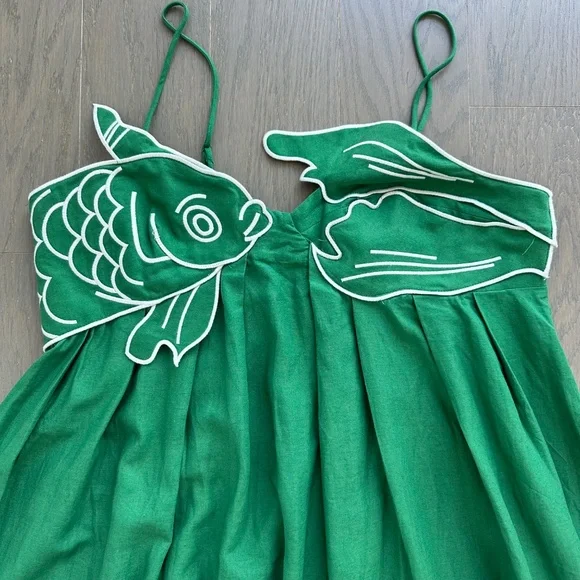 green fish dress farm rio Rent green fish maxi dress - Farm Rio